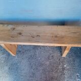 Bench 110 cm old solid wood with patina