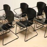 Series of 6 minimalist chairs model "EGOA 300" by Josep Mora