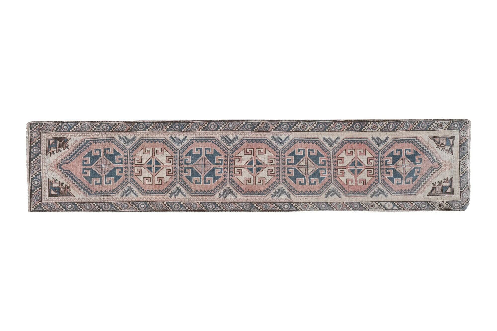 Vintage Turkish hallway rug 67x317 cm