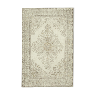 Handwoven anatolian beige rug 179 cm x 270 cm