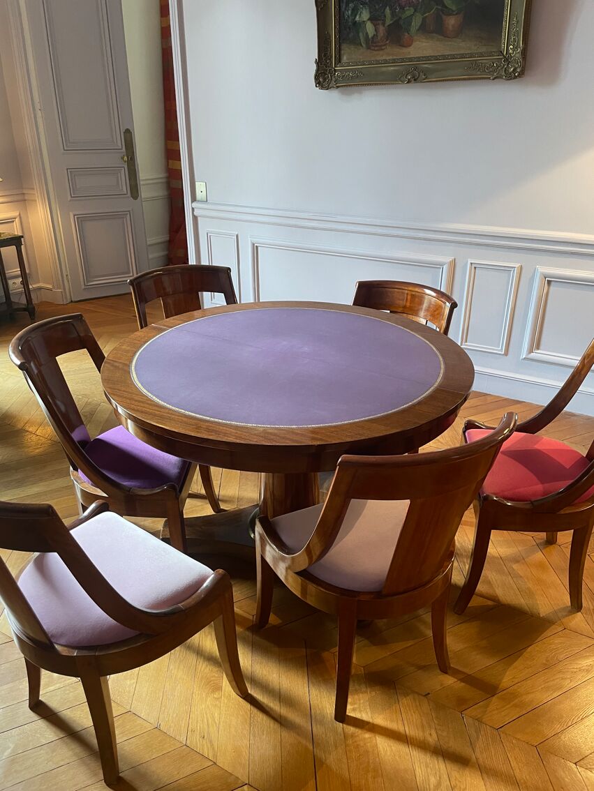 Salle à manger style empire : table extensible et 6 chaises | Selency
