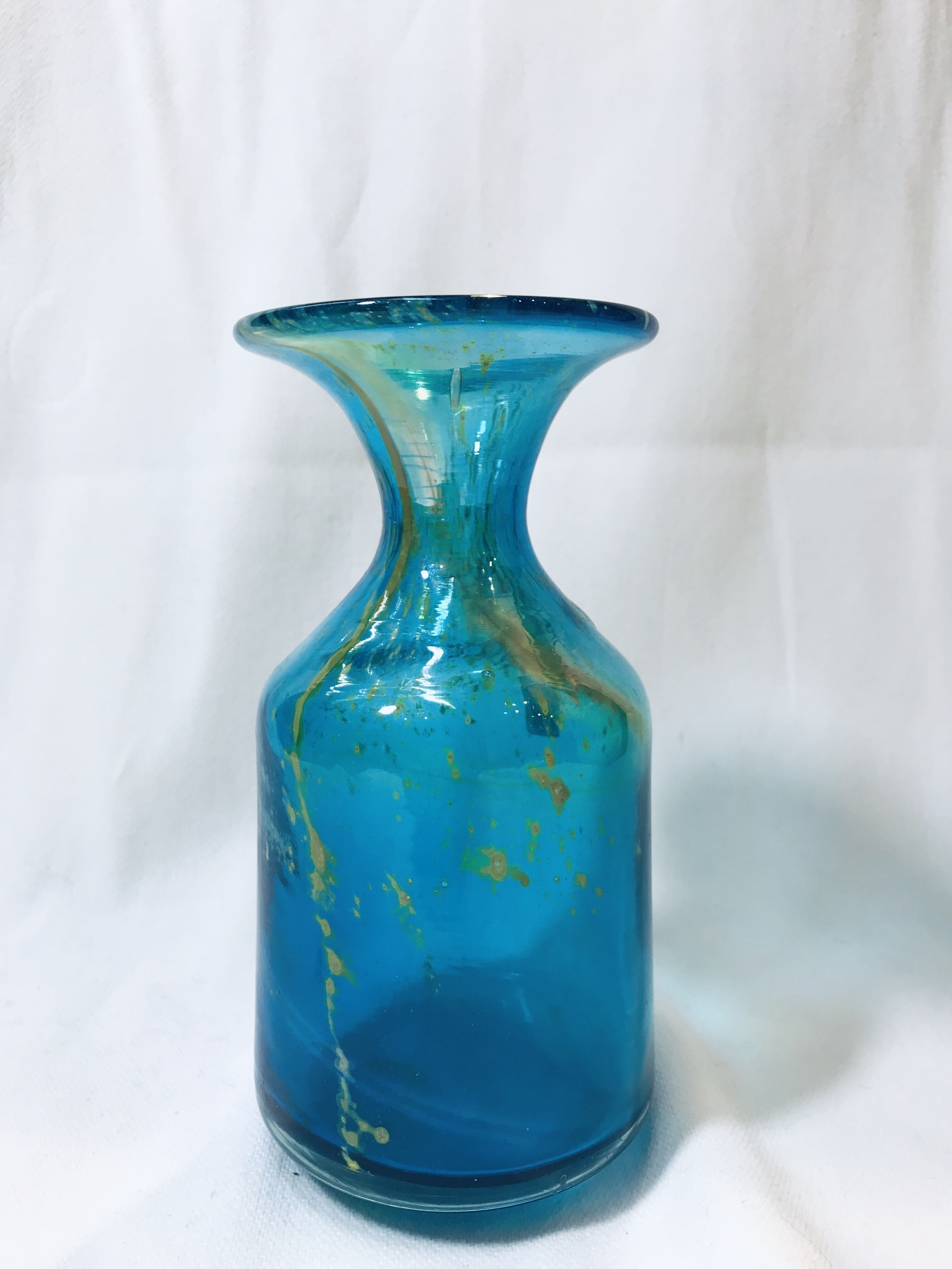 Medina Glass Vase, Art Glass, Malta, Hand Made