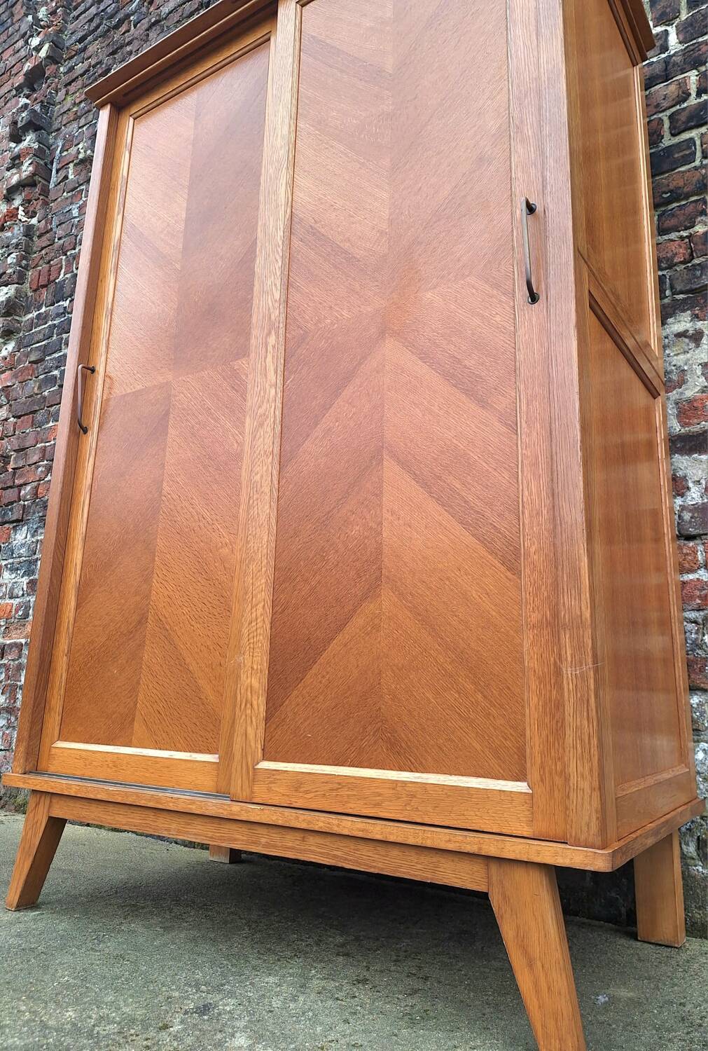 Vintage sliding door wardrobe, antique wardrobe furniture