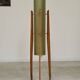 Rocket green floor lamp by Novoplast fiber and wood 1960