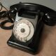 telephone from the 50s in black bakelite