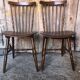 Pair of vintage Baumann western style wooden chairs #a326