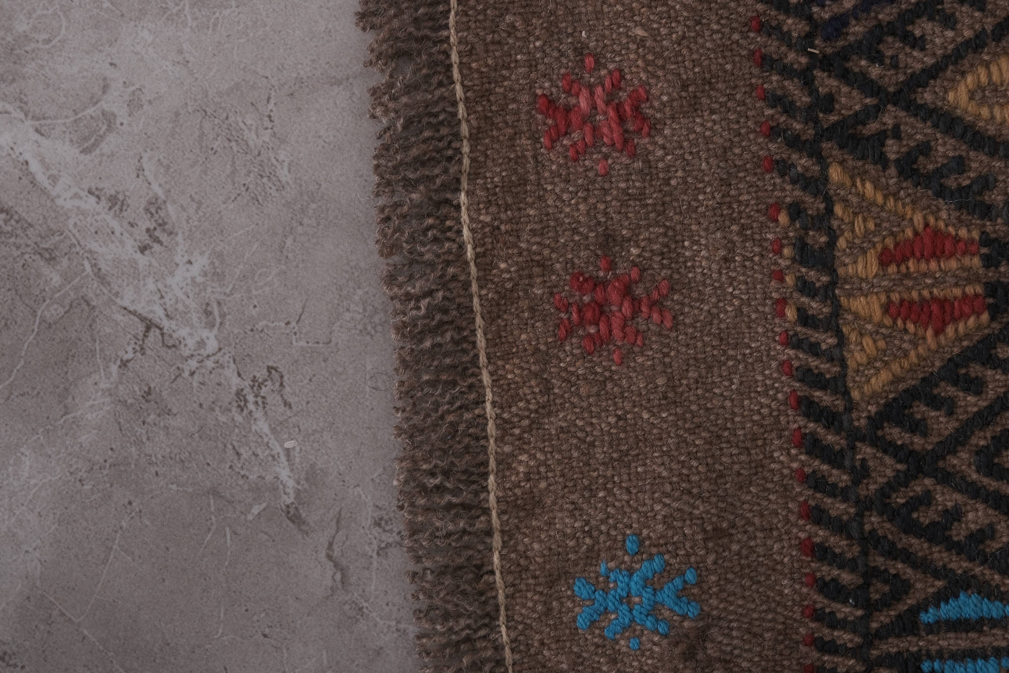 Vintage Turkish rug from Oushak, hand-woven 67x427 cm