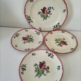 12 antique floral plates bistro & guest table style