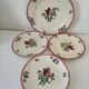 12 assiettes fleuries anciennes esprit bistrot & table d’hôtes