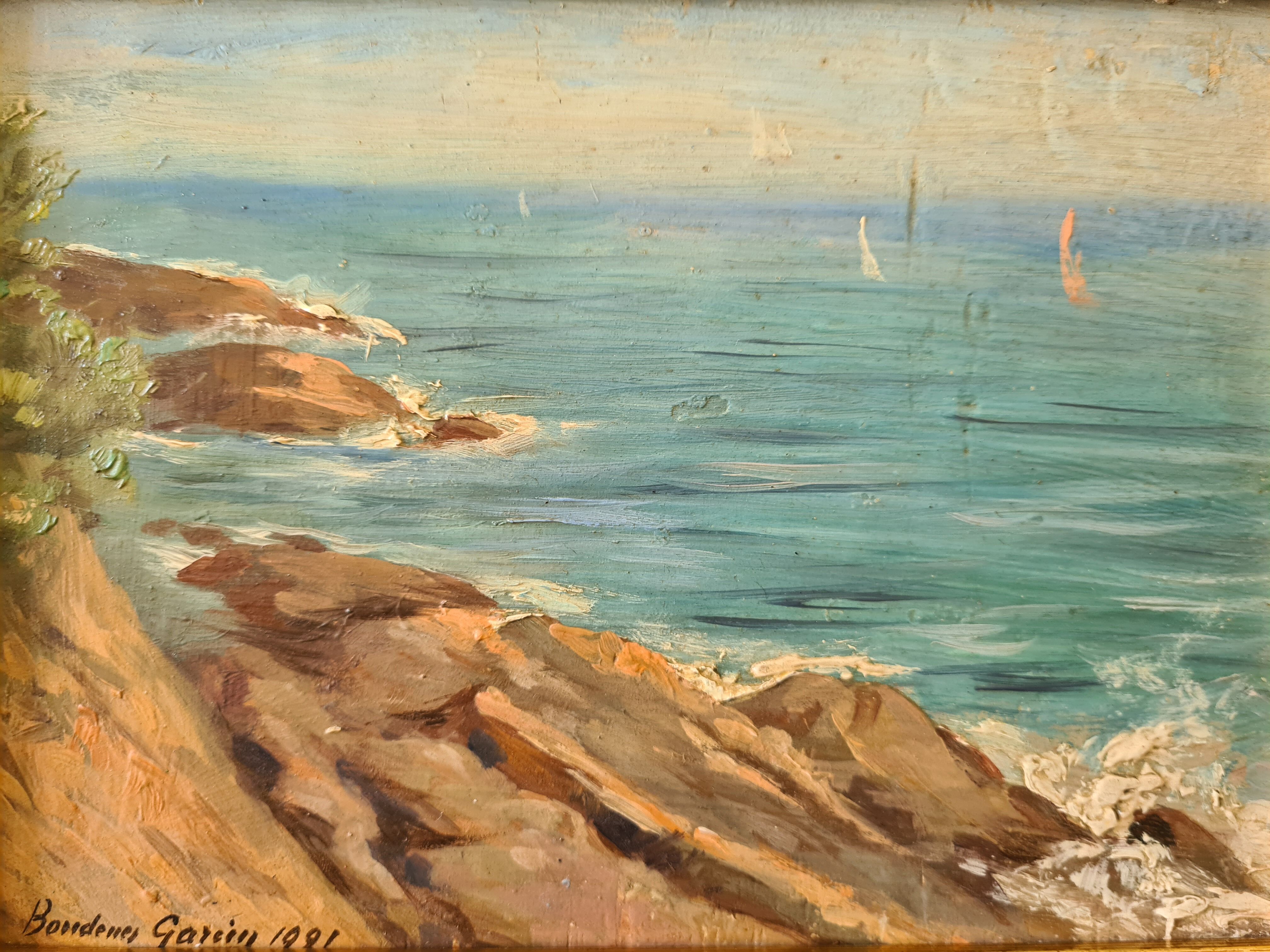La côte méditerranéenne huile par j. boudenes-garcin