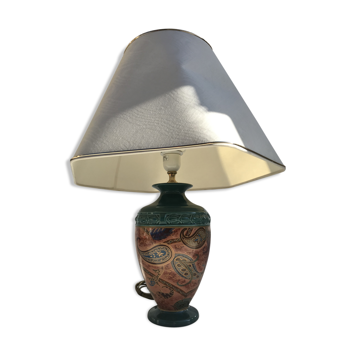 Lamp Robert de Schuytener  + shade Vintage cream ceramic