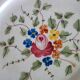 12 anciennes assiettes à dessert Longchamp décor fleuri