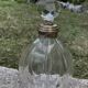 Large antique decanter for spirits – cut glass and silvered neck