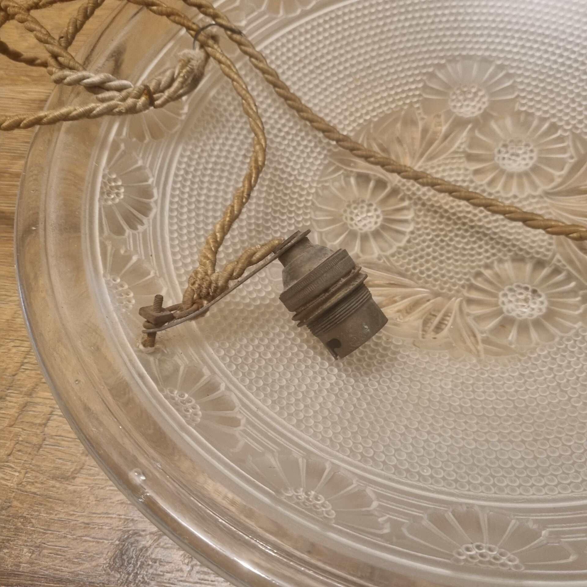 Art Nouveau glass pendant