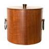 Vintage Scandinavian teak ice bucket - ice cube pinch