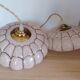 Art Deco pink glass suspensions from Clichy
