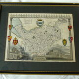 Gravure anglaise ancienne comté cheshire