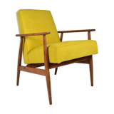 Fauteuil d’origine « FOX », designer Henry Lis, années 1970, entièrement restauré, jaune