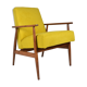 Original armchair "FOX", designer Henry Lis, 1970s, fully restored, yellow