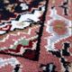 Tapis vintage indien Indo-Mahal fait main en laine – 61 x 88 cm – 1970s