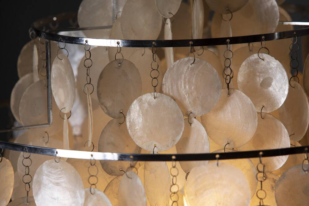 Verner Panton mother-of-pearl chandelier