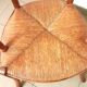 fauteuil rustique début XIXème en noyer blond