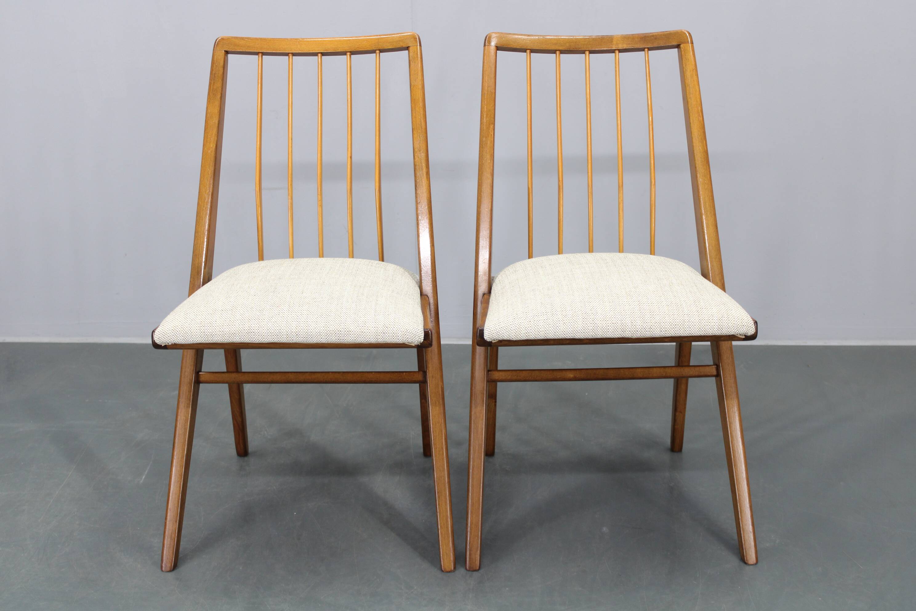 1970s Set of Four Beech Dining Chairs, West Germany