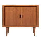 Midcentury Danish sideboard in teak with tambour doors by Dyrlund 1960s - wooden legs