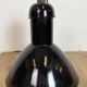 Black Enamel Industrial Pendant Lamp from AEG, 1930s