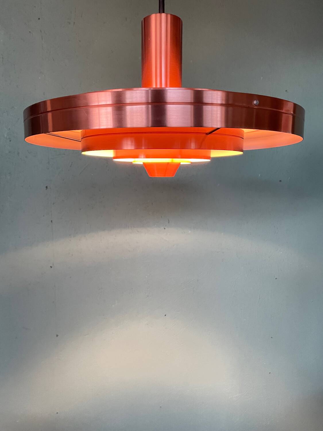 Vintage 1960s Fibonacci pendant in copper by Sofus Frandsen for Fog and Mørup