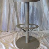Tabouret haut acier et skaï