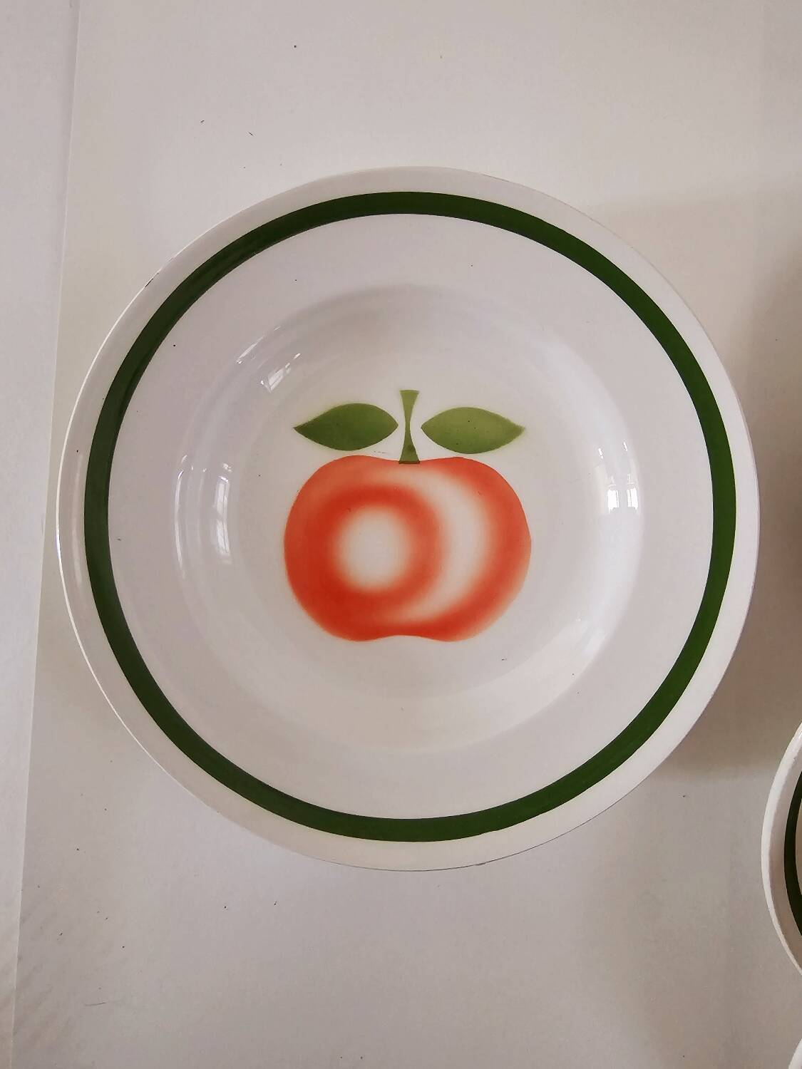 Moulins des loups plate and dish, apple pattern