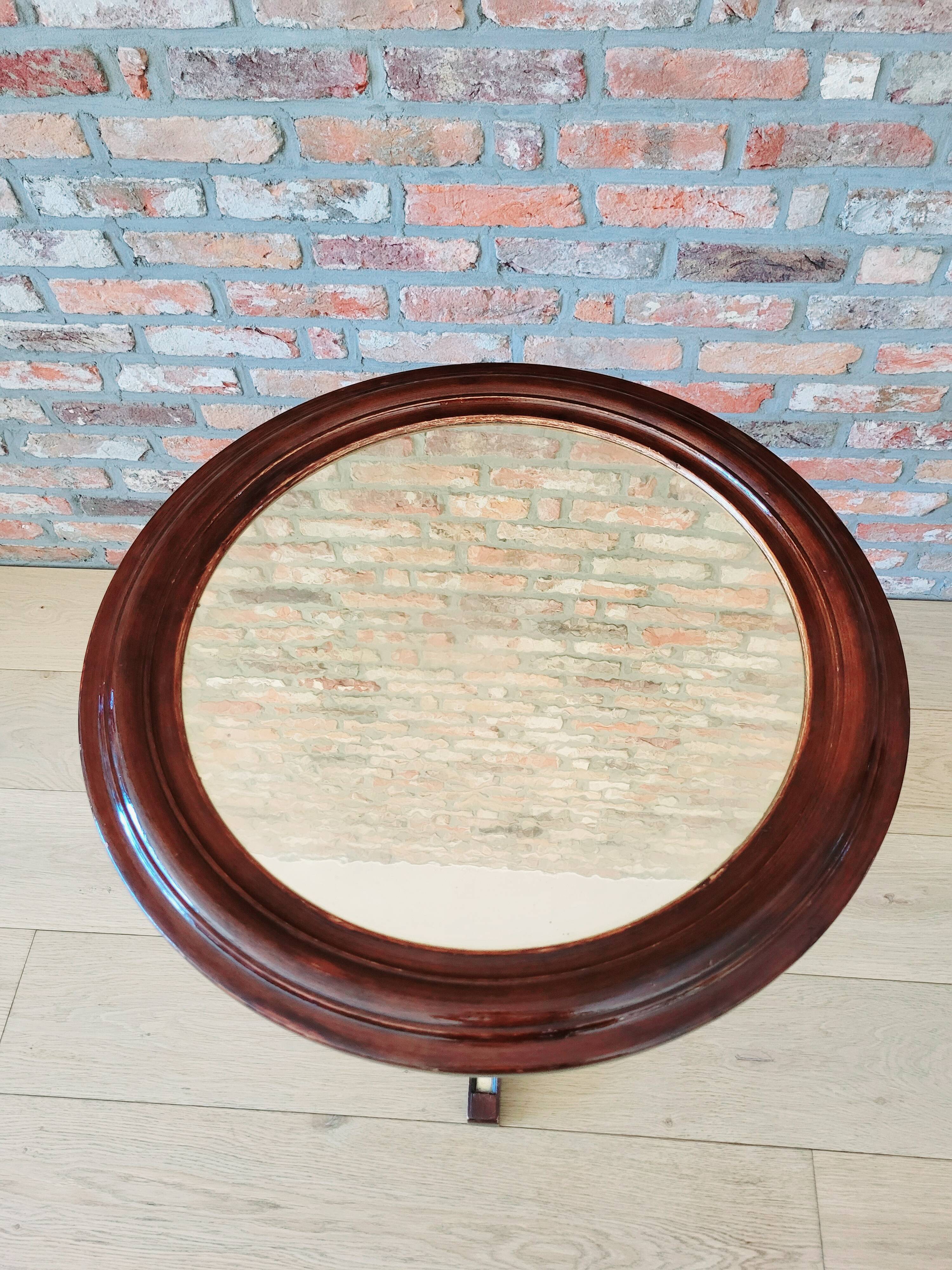 Bijzettafel met messing blad Empire / Hollywood Regency stijl