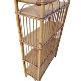 1960s rattan shelf from France