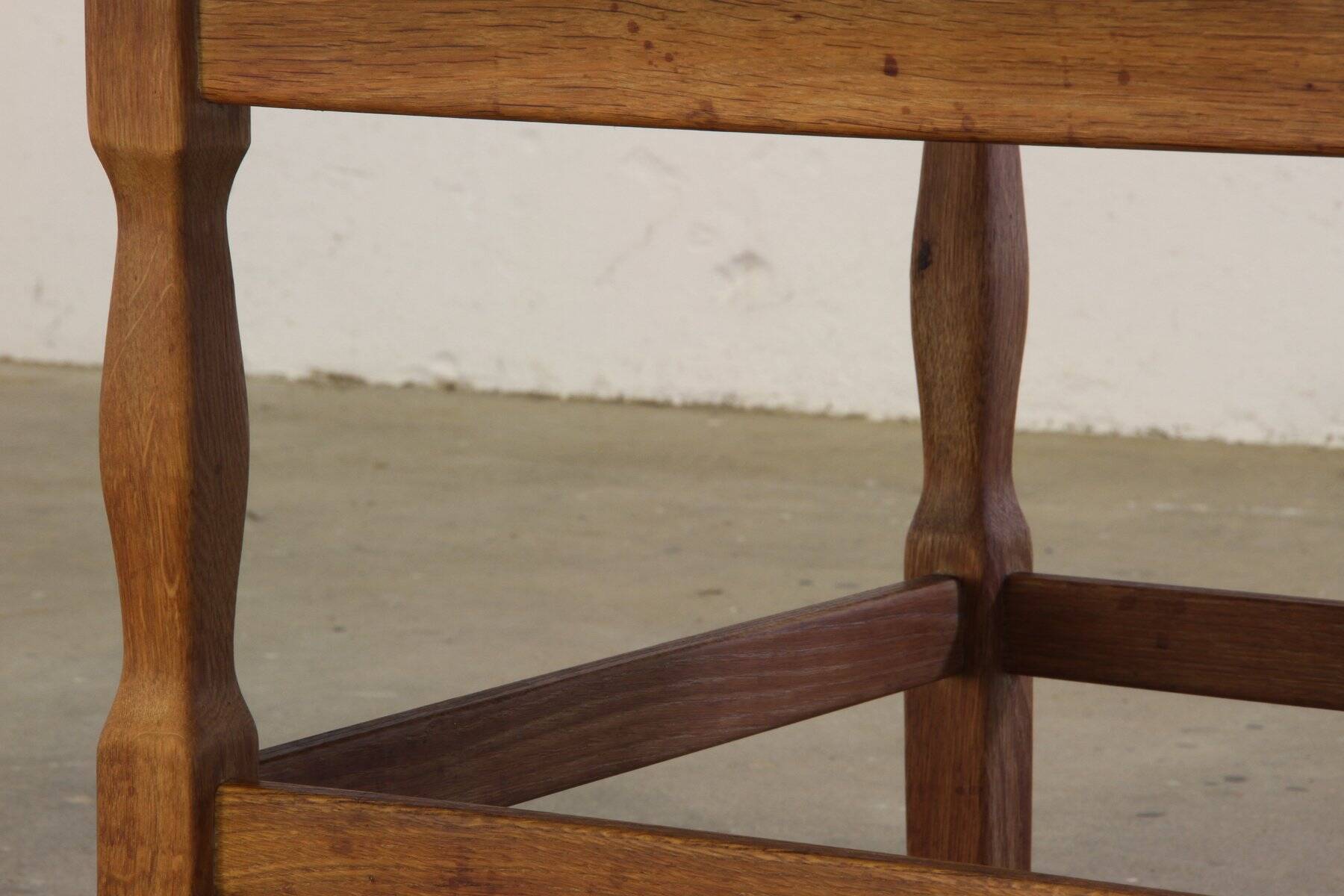 Mid-century brutalist Danish coffee table in oak attributed to Kjærnulf, 1960s