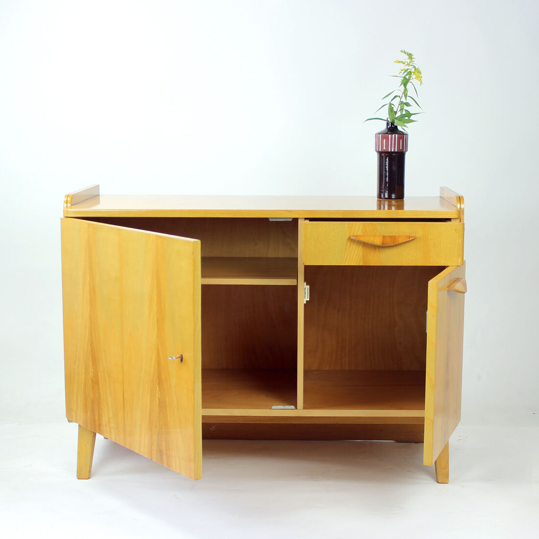 Blond oak sideboard by Tatra, Czechoslovakia, 1966