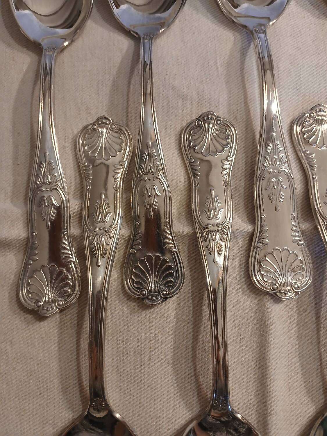 Antique flatware set for 51 place settings