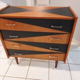 Vintage Scandinavian teak chest of drawers 1960s