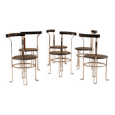 Chaises tubulaires, acier chromé, 1970’s