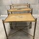 Ensemble de 3 tables gigognes dorée vintage des années 70