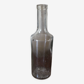 Long neck syrup apothecary bottle transparent glass
