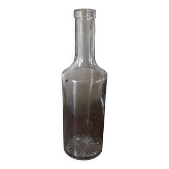 Flacon apothicaire sirop long col verre transparent