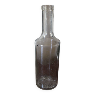 Long neck syrup apothecary bottle transparent glass