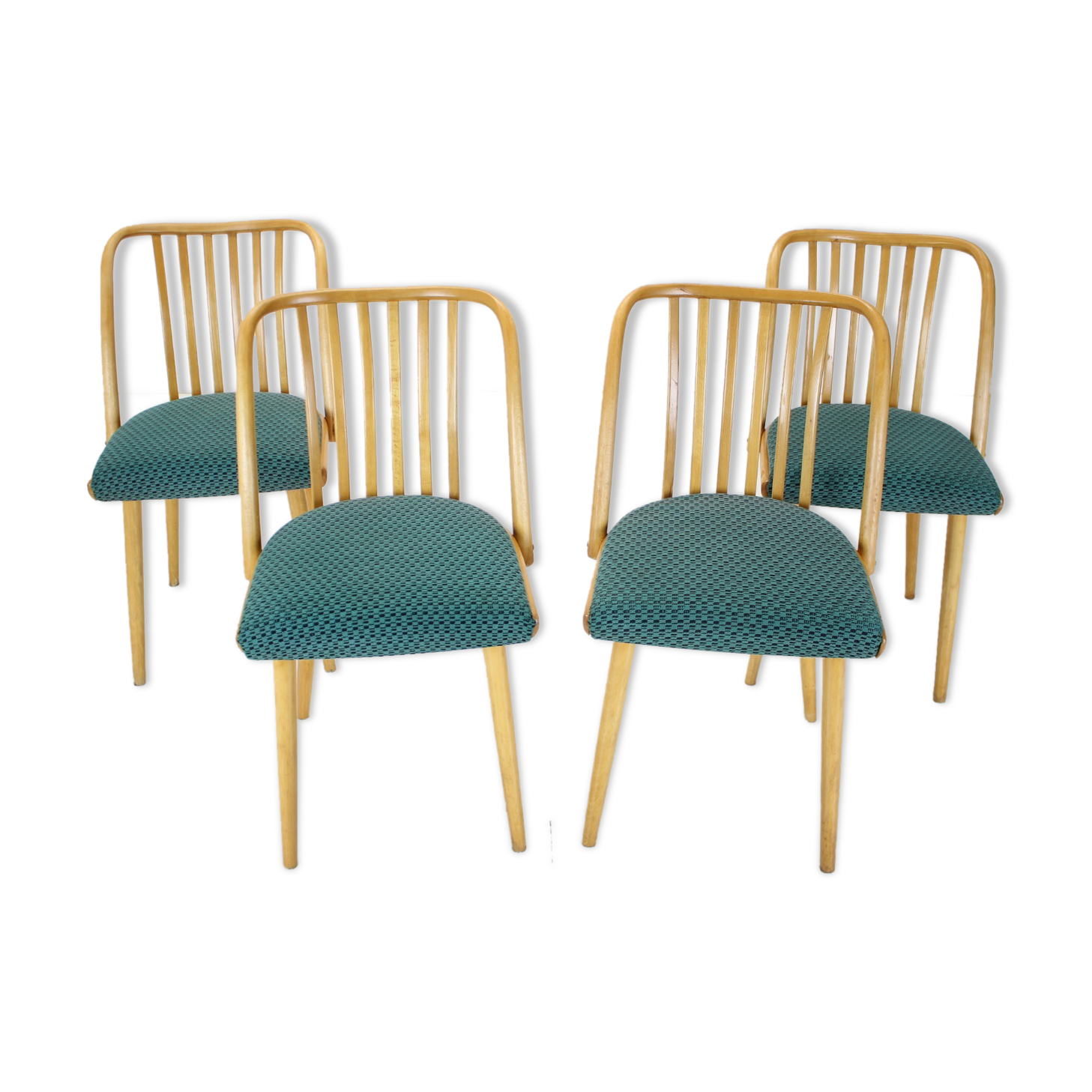 1960s Antonin Suman Set of Four Dining Chairs, Czechoslovakia