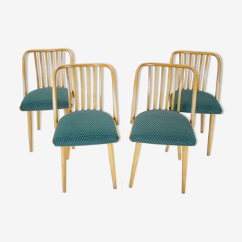 Ensemble de quatre chaises Antonin Suman des années 1960 , Tchécoslovaquie