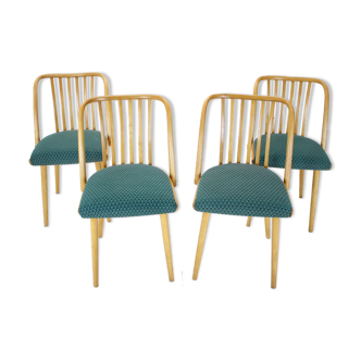 1960s Antonin Suman Set of Four Dining Chairs, Czechoslovakia