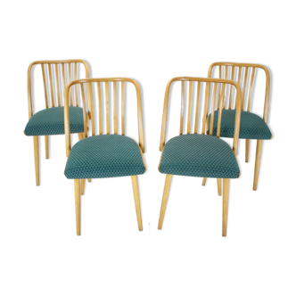 Ensemble de quatre chaises Antonin Suman des années 1960 , Tchécoslovaquie