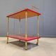 Rare Italian lacquered goatskin / parchment serving bar cart by Aldo T
