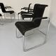 6 black tubular chairs design by Axel Bruchhäuser model D20 bauhaus