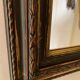 Miroir rectangle ancien lours bois sculpté peint patiné